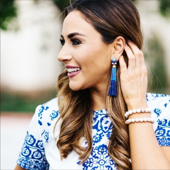 Stella & Dot Beaded Chandelier Earrings - Picture 3 of 3
